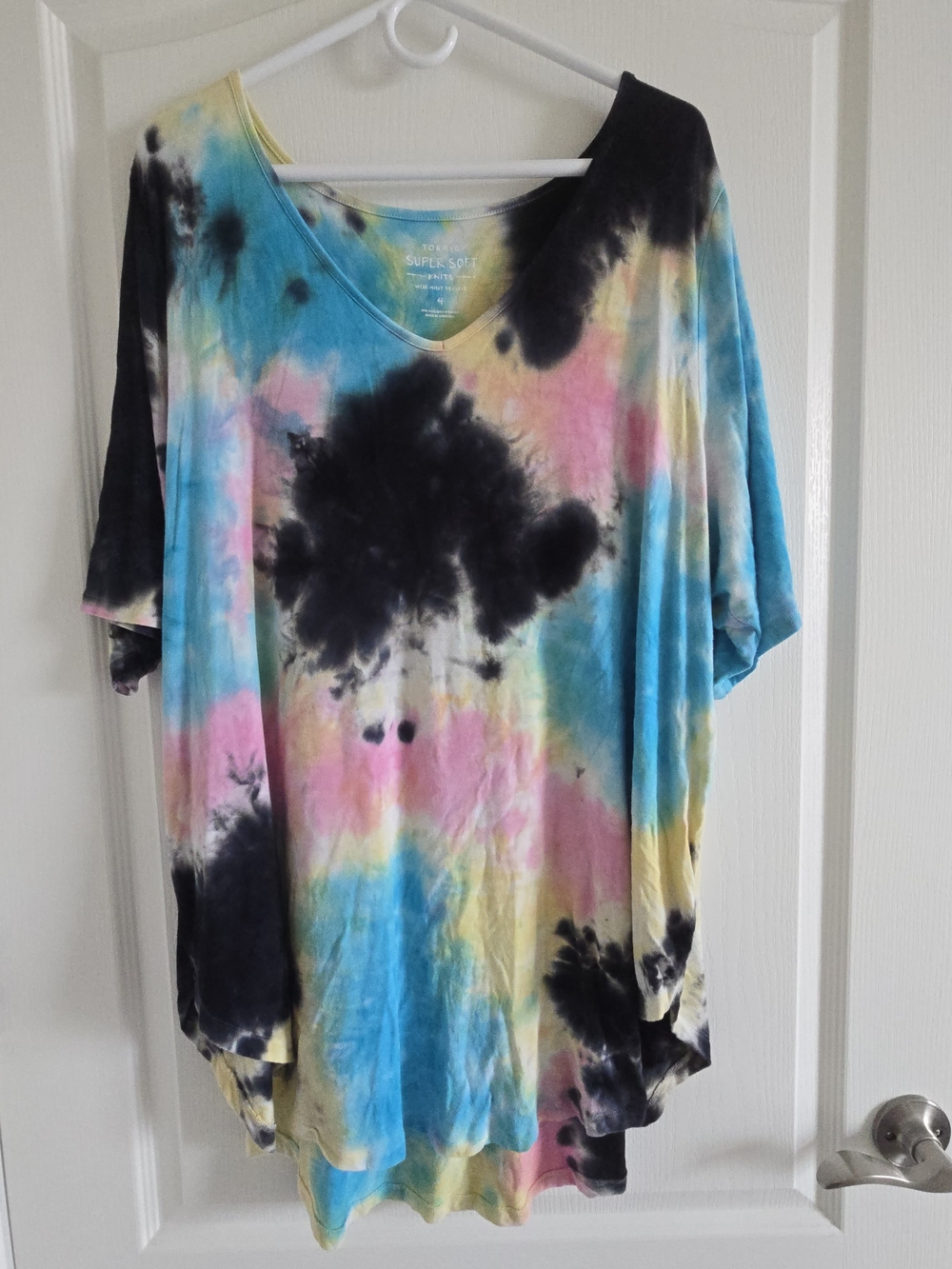 torrid Super Soft Knits Tie Dye Short Sleeve Tunic